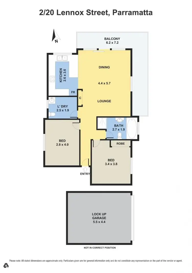 Floorplan of Homely apartment listing, 2/20 Lennox Street, Parramatta NSW 2150
