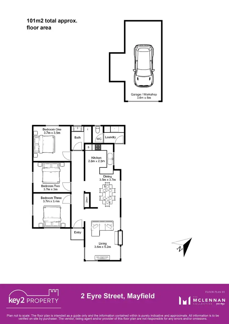 Floorplan of Homely house listing, 2 Eyre Street, Mayfield TAS 7248