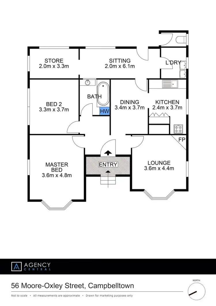 Floorplan of Homely house listing, 56 Moore Street, Campbelltown NSW 2560