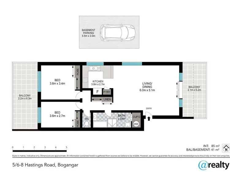 Floorplan of Homely unit listing, 5/6-8 Hastings Road, Bogangar NSW 2488