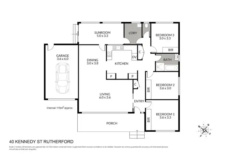 Floorplan of Homely house listing, 40 Kennedy Street, Rutherford NSW 2320