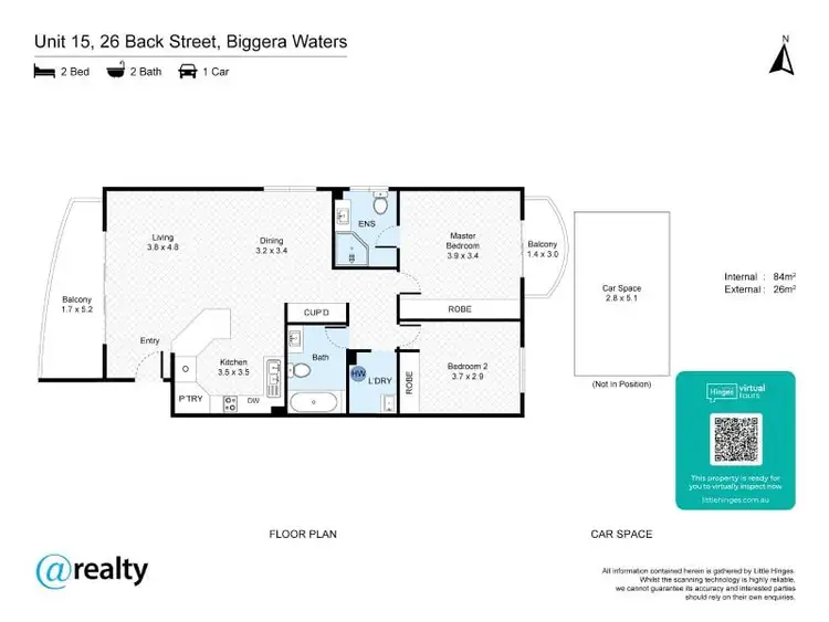 Floorplan of Homely apartment listing, 15/26 Back Street, Biggera Waters QLD 4216