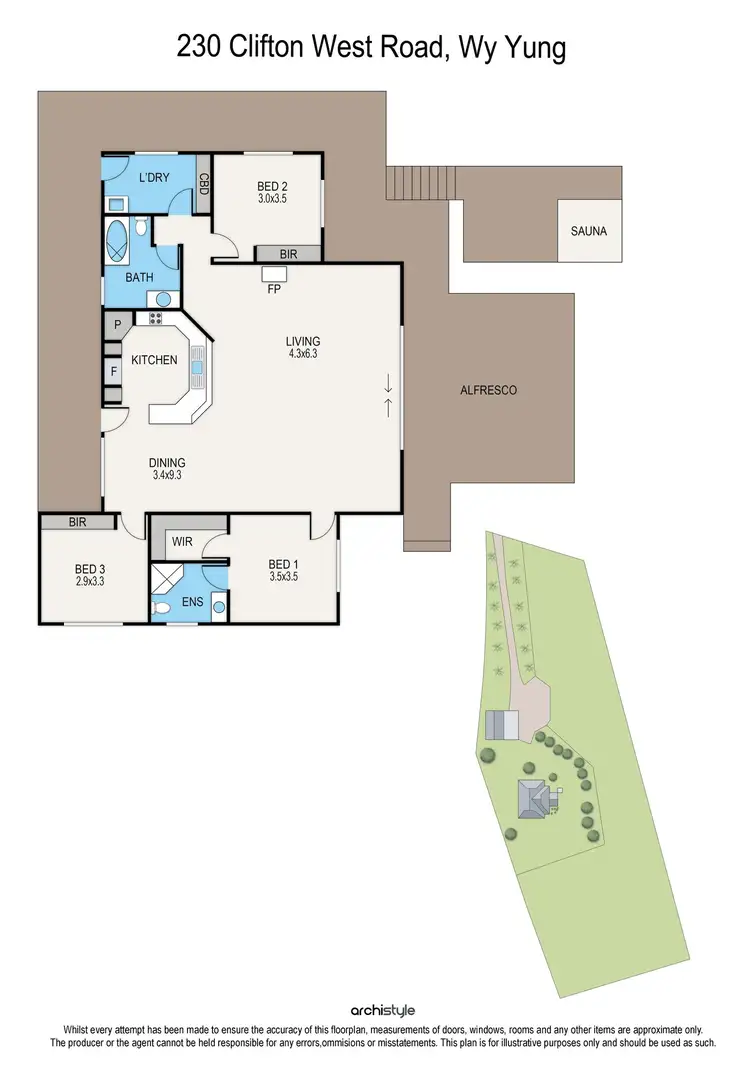 Floorplan of Homely rural property listing, 230 Clifton West Road, Wy Yung VIC 3875
