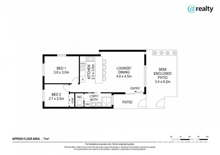 Floorplan of Homely unit listing, 1/14 Lower King Street, Caboolture QLD 4510