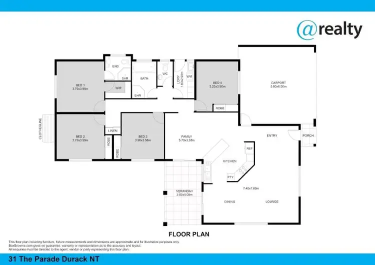 Floorplan of Homely house listing, 31 The Parade, Durack NT 830