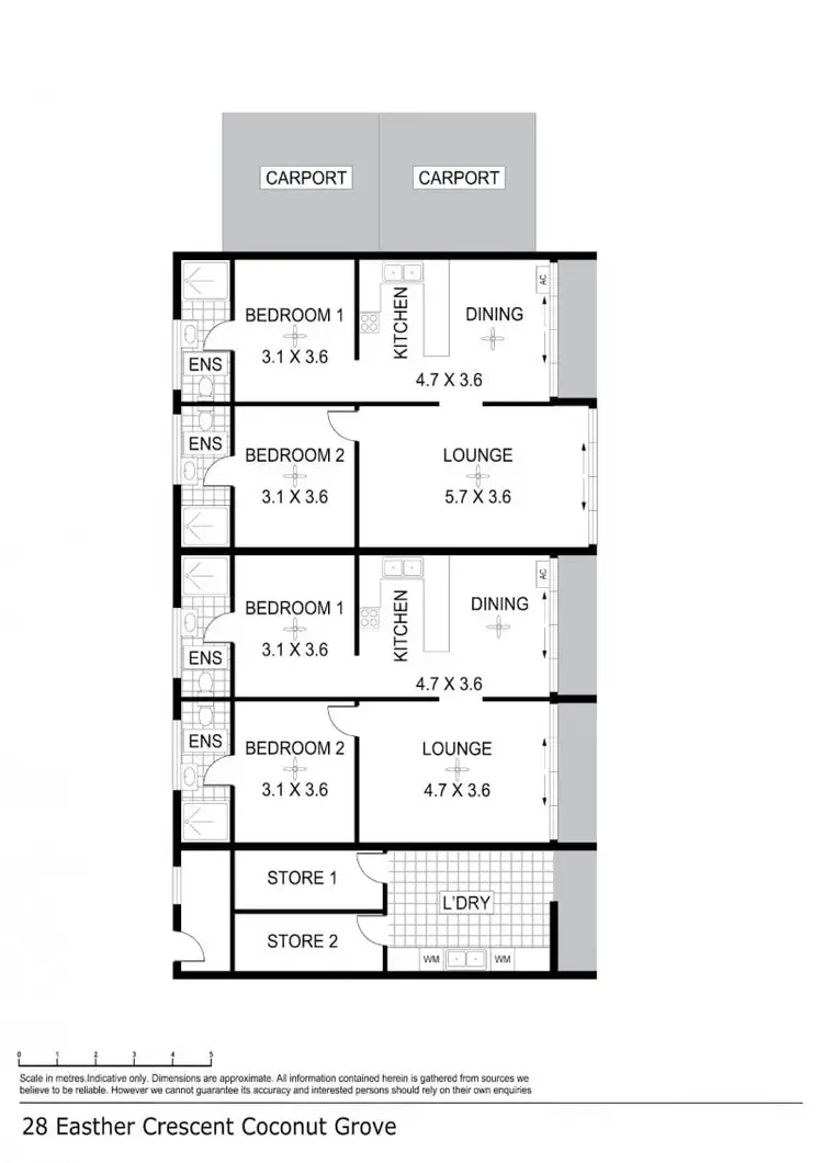 Floorplan of Homely semi-detached listing, 28 Easther Crescent, Coconut Grove NT 810
