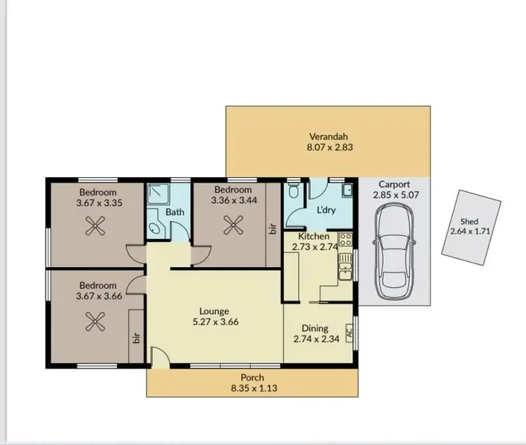 Floorplan of Homely house listing, 18 Ashton Road, Davoren Park SA 5113