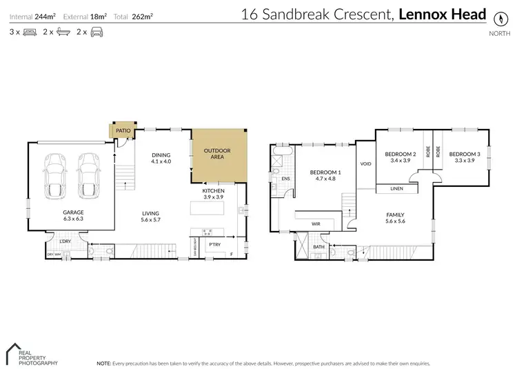 Floorplan of Homely house listing, 16 Sandbreak Crescent, Lennox Head NSW 2478