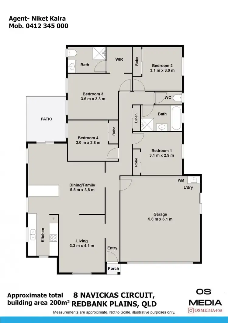 Floorplan of Homely house listing, 8 Navickas Circuit, Redbank Plains QLD 4301