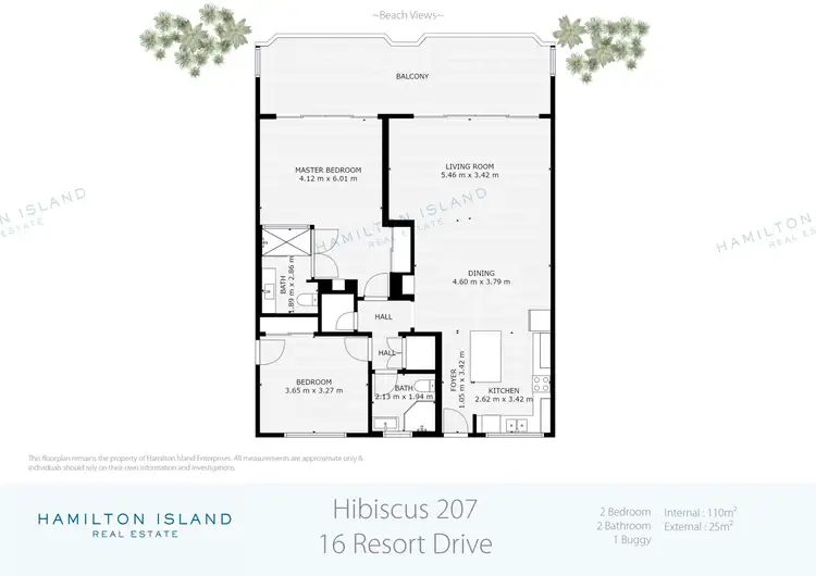 Floorplan of Homely apartment listing, Hibiscus 207/16 Resort Drive, Hamilton Island QLD 4803