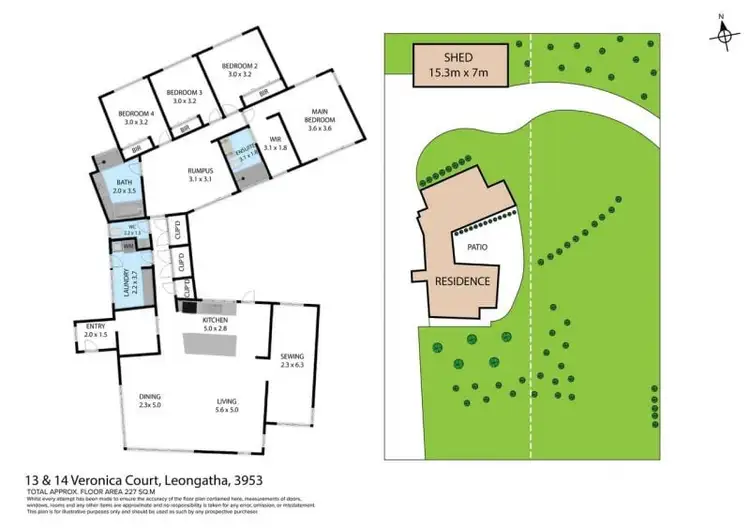 Floorplan of Homely house listing, 13 Veronica Court, Leongatha VIC 3953