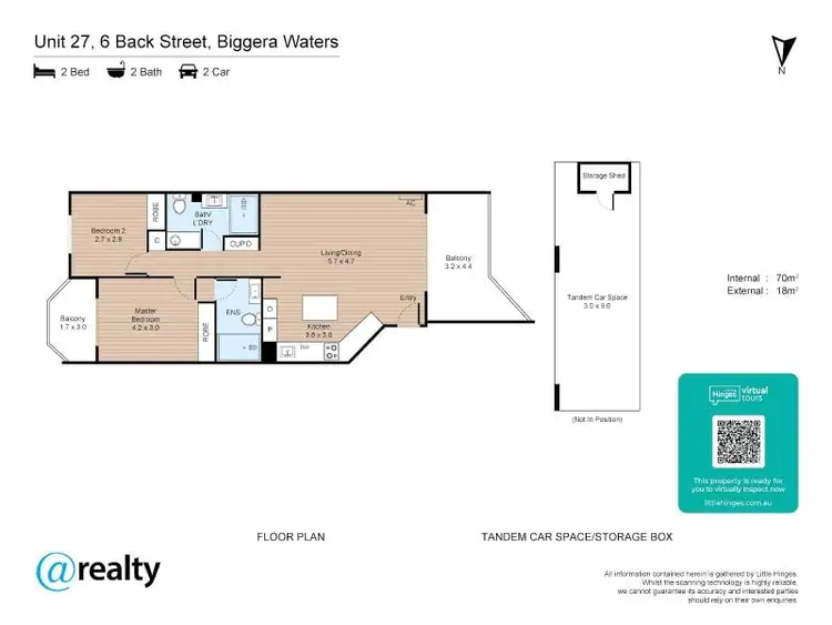 Floorplan of Homely apartment listing, 27/6 Back Street, Biggera Waters QLD 4216