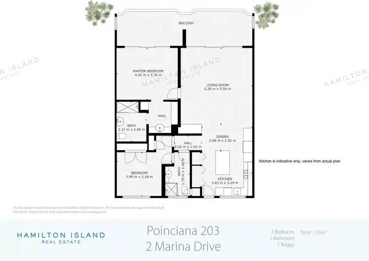 Floorplan of Homely apartment listing, Poinciana 203/2 Marina Drive, Hamilton Island QLD 4803