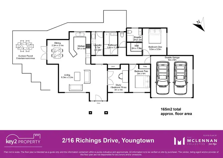 Floorplan of Homely unit listing, 2/16 Richings Drive, Youngtown TAS 7249