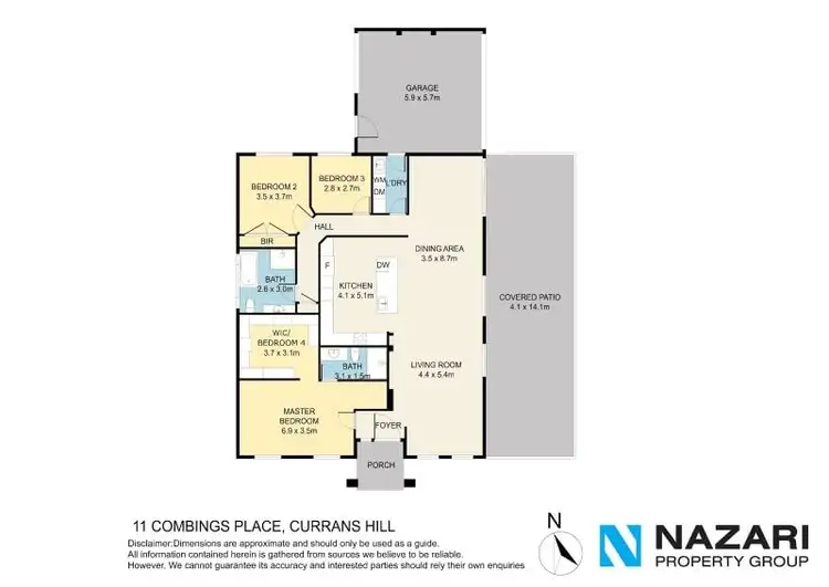 Floorplan of Homely house listing, 11 Combings Place, Currans Hill NSW 2567