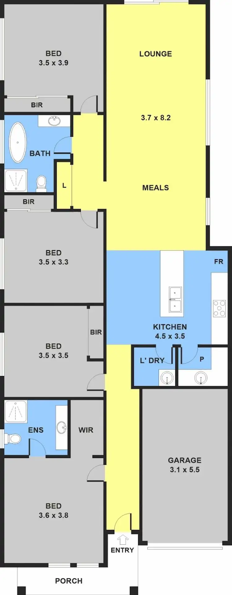 Floorplan of Homely house listing, 19 Armidale Circuit, Gregory Hills NSW 2557