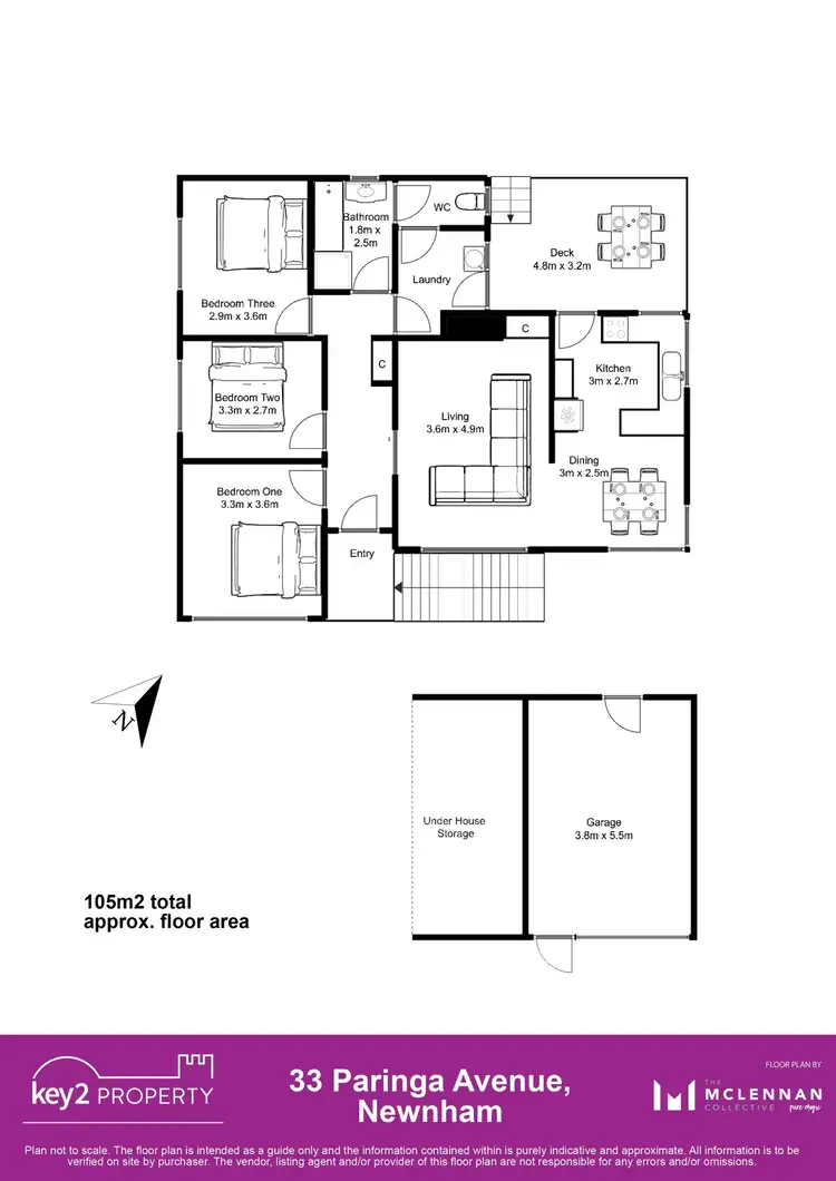 Floorplan of Homely house listing, 33 Paringa Avenue, Newnham TAS 7248