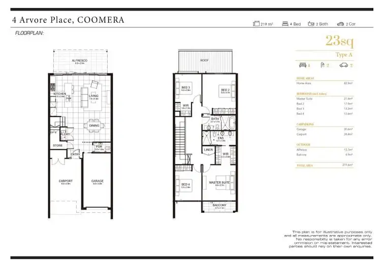 Floorplan of Homely townhouse listing, 4 Arvore Place, Coomera QLD 4209