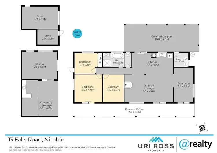 Floorplan of Homely house listing, 13 Falls Road, Nimbin NSW 2480