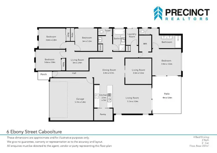 Floorplan of Homely house listing, 6 Ebony Street, Upper Caboolture QLD 4510