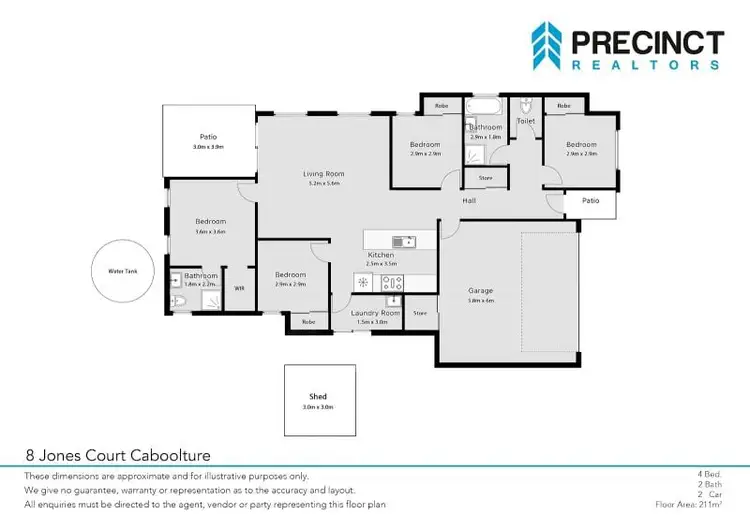 Floorplan of Homely house listing, 8 Jones Court, Caboolture QLD 4510