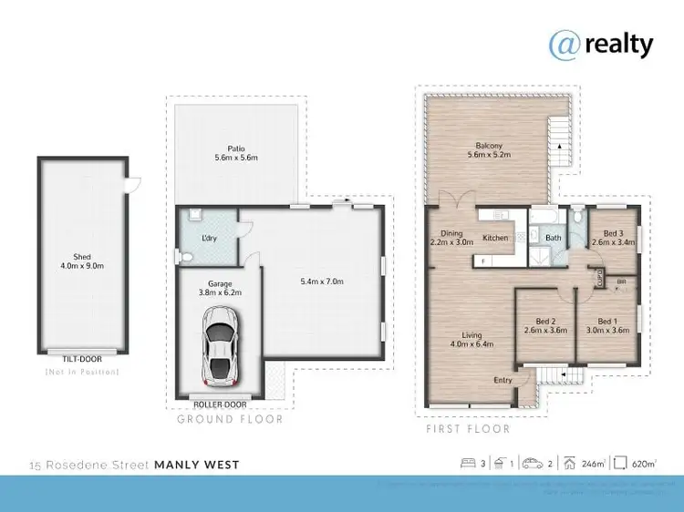 Floorplan of Homely house listing, 15 Rosedene Street, Manly West QLD 4179