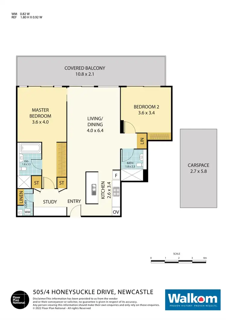 Floorplan of Homely apartment listing, 505/4 Honeysuckle Drive, Newcastle NSW 2300