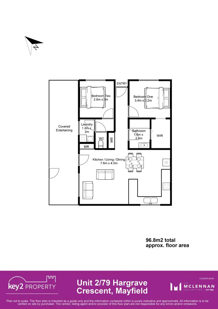 Floorplan of Homely flat listing, 2/79 Hargrave Crescent, Mayfield TAS 7248