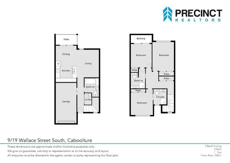 Floorplan of Homely townhouse listing, 9/19 Wallace Street South, Caboolture QLD 4510