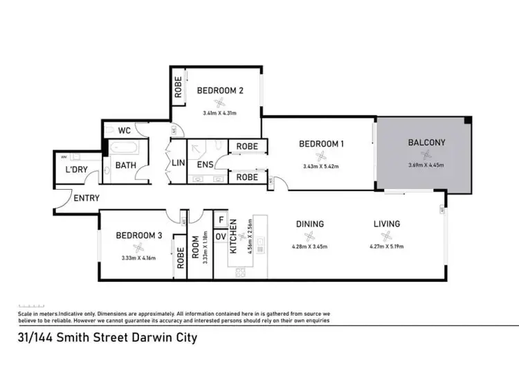 Floorplan of Homely apartment listing, 31/144 Smith Street, Darwin City NT 800