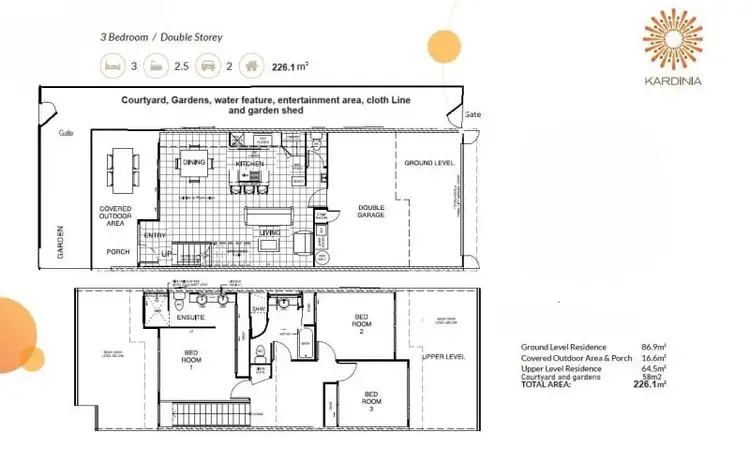 Floorplan of Homely townhouse listing, 51/1a Regatta Boulevard, Wurtulla QLD 4575