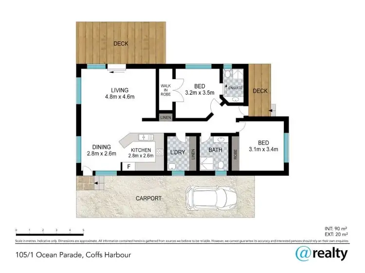 Floorplan of Homely retirement listing, 105/1 Ocean Parade, Coffs Harbour NSW 2450