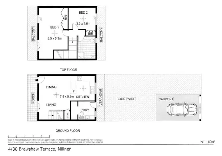 Floorplan of Homely townhouse listing, 4/30 Brayshaw Crescent, Millner NT 810