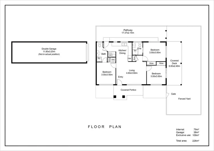 Floorplan of Homely semi-detached listing, 1/3 Craft Court, Miami QLD 4220