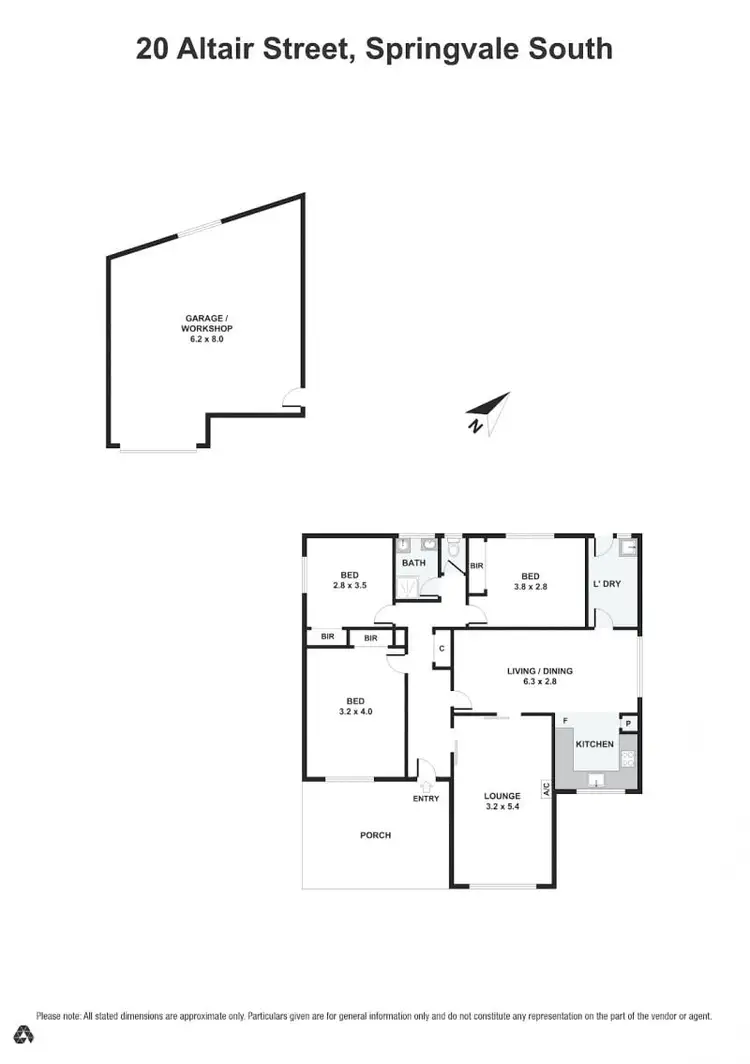 Floorplan of Homely house listing, 20 Altair Street, Springvale South VIC 3172