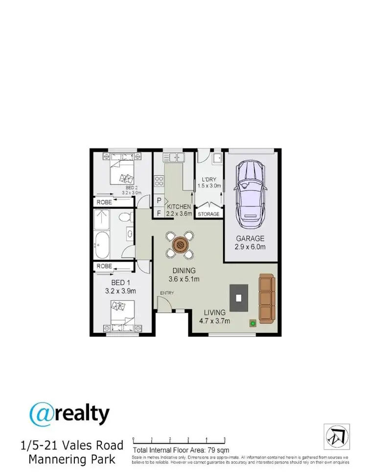 Floorplan of Homely villa listing, 1/5-21 Vales Road, Mannering Park NSW 2259