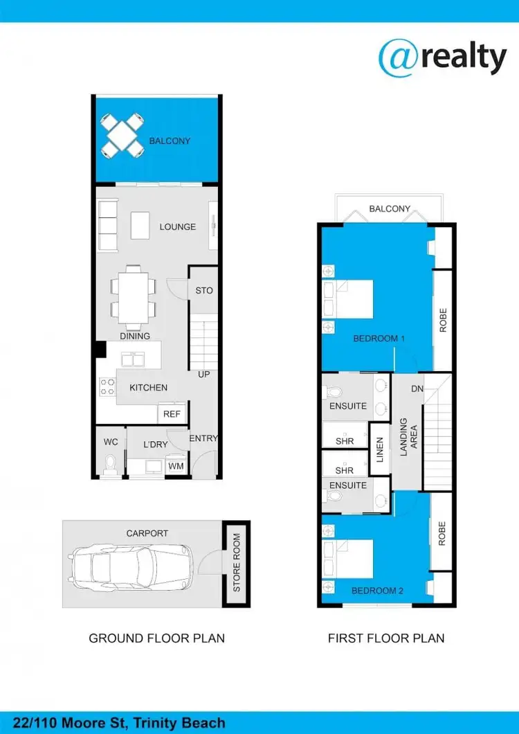 Floorplan of Homely apartment listing, 22/110 Moore Street, Trinity Beach QLD 4879
