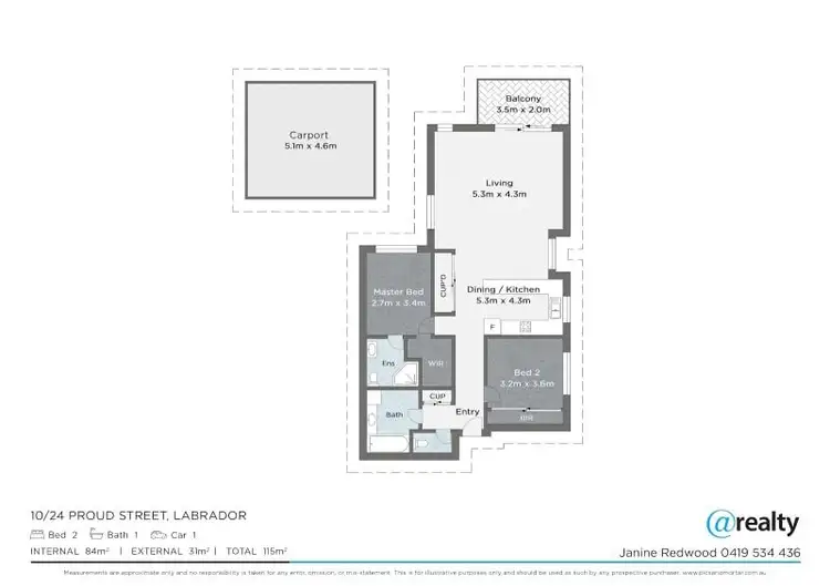 Floorplan of Homely unit listing, 10/24-26 Proud Street, Labrador QLD 4215