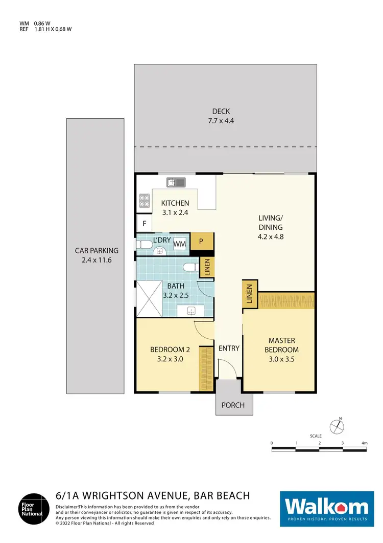 Floorplan of Homely unit listing, 6/1A Wrightson Avenue, Bar Beach NSW 2300