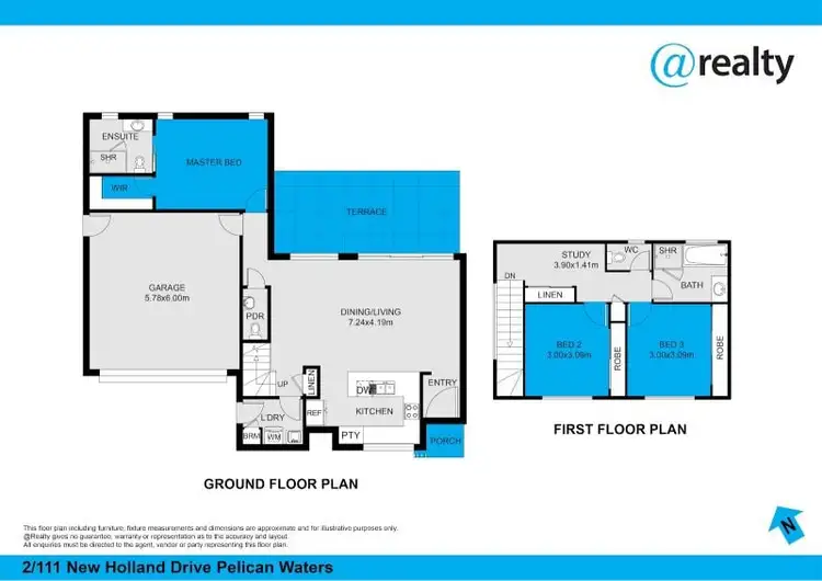 Floorplan of Homely semi-detached listing, 2/111 New Holland Drive, Pelican Waters QLD 4551