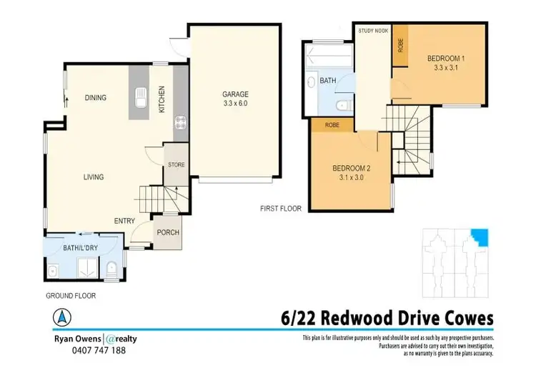 Floorplan of Homely townhouse listing, 6/22 Redwood Drive, Cowes VIC 3922