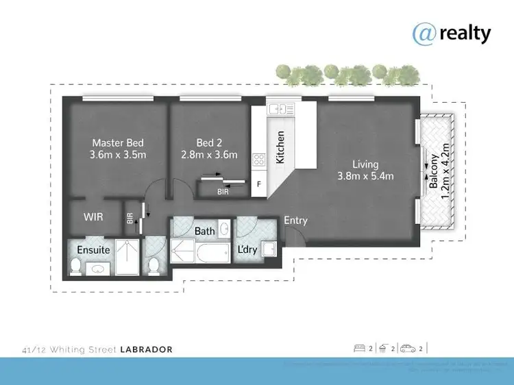 Floorplan of Homely unit listing, 41/12 Whiting Street, Labrador QLD 4215