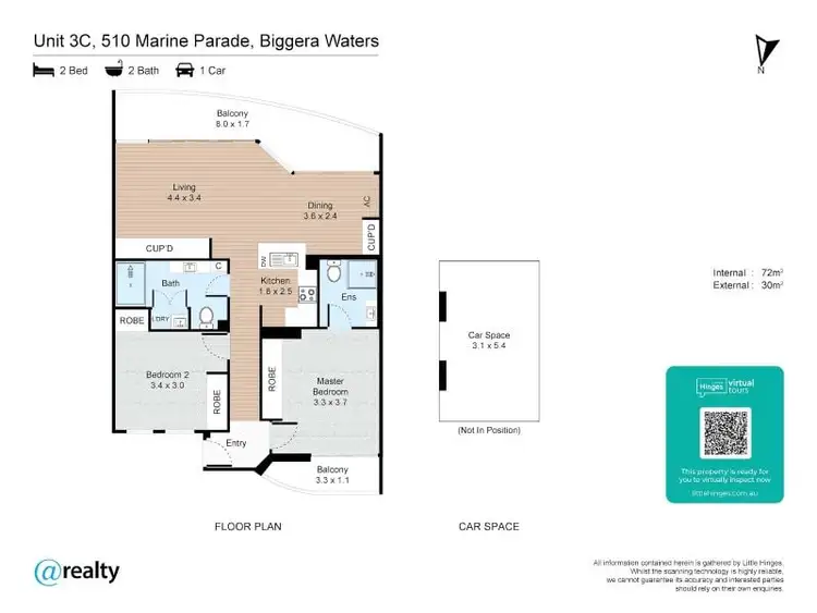 Floorplan of Homely apartment listing, 3C/510 Marine Parade, Biggera Waters QLD 4216
