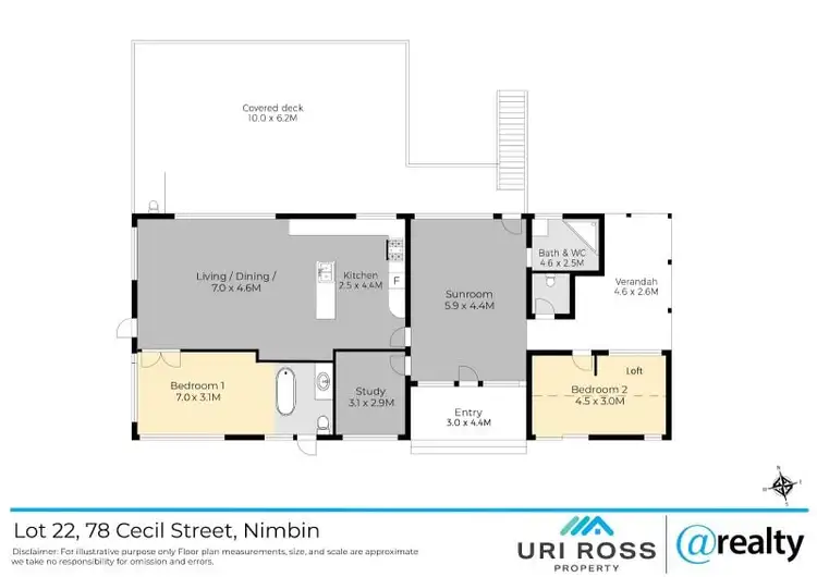 Floorplan of Homely house listing, 22/78 Cecil Street, Nimbin NSW 2480