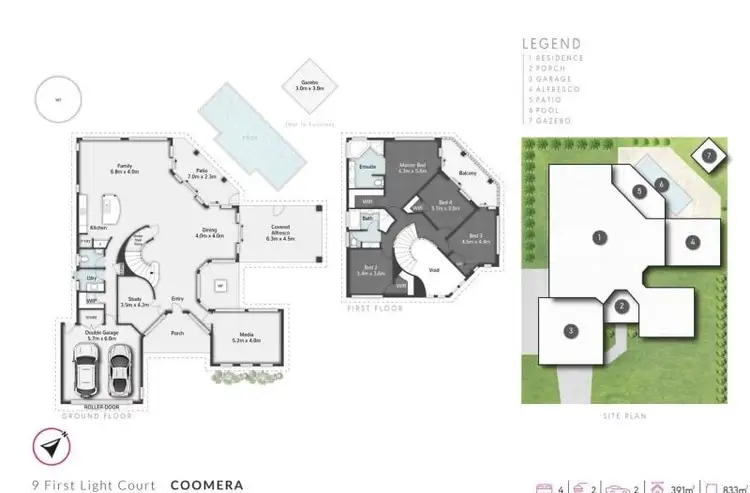 Floorplan of Homely house listing, 9 First Light Court, Coomera QLD 4209