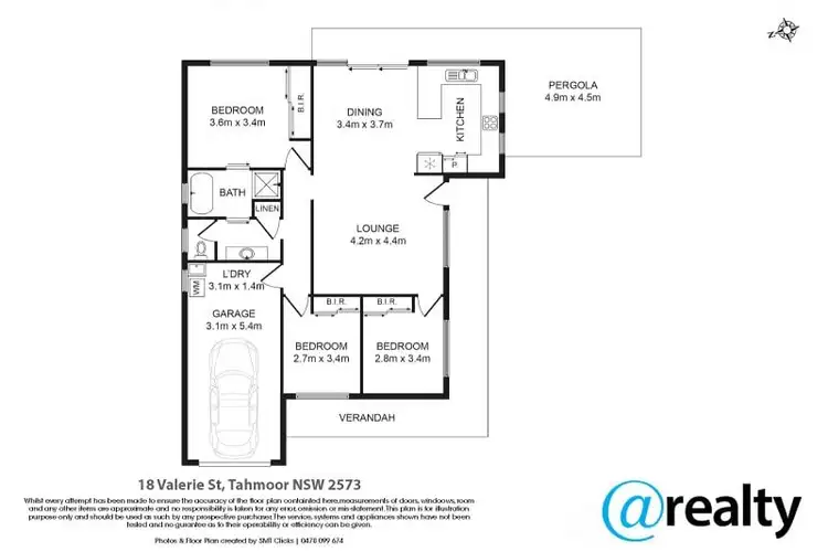 Floorplan of Homely house listing, 18 Valerie Street, Tahmoor NSW 2573