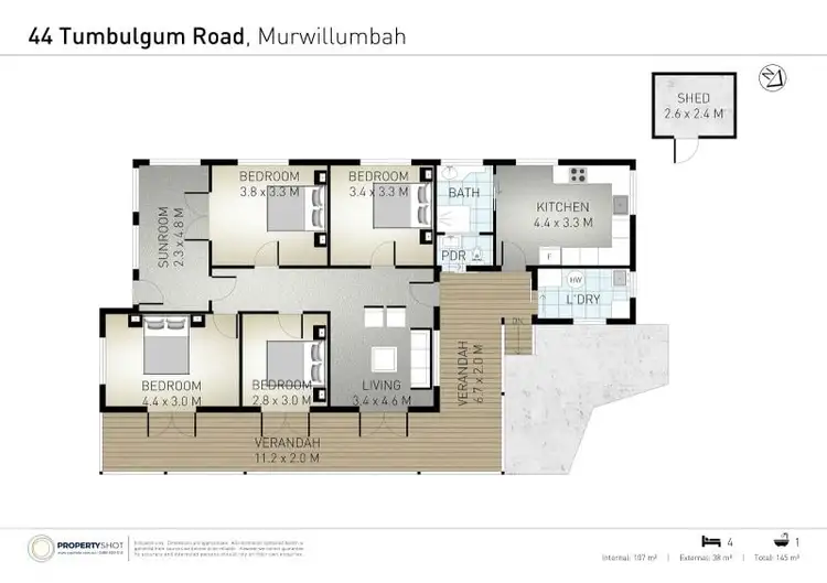 Floorplan of Homely house listing, 44 Tumbulgum Road, Murwillumbah NSW 2484