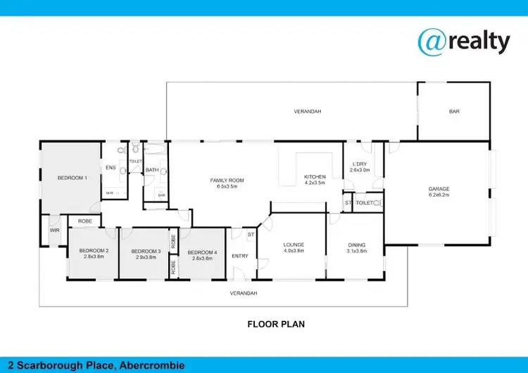 Floorplan of Homely house listing, 2 Scarborough Place, Abercrombie NSW 2795