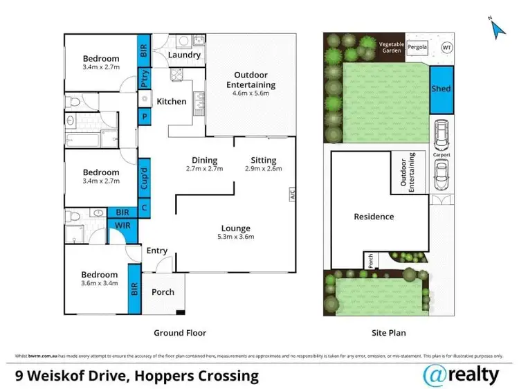 Floorplan of Homely house listing, 9 Weiskof Drive, Hoppers Crossing VIC 3029