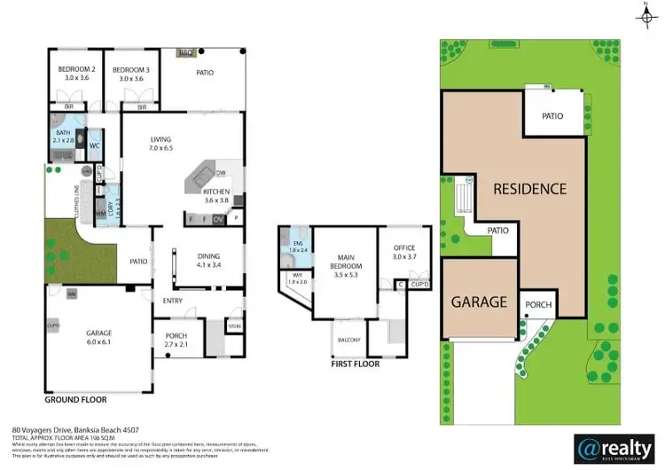Floorplan of Homely house listing, 80 Voyagers Drive, Banksia Beach QLD 4507